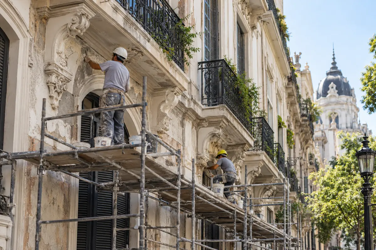 Restauración de edificio, imagen ilustrativa
